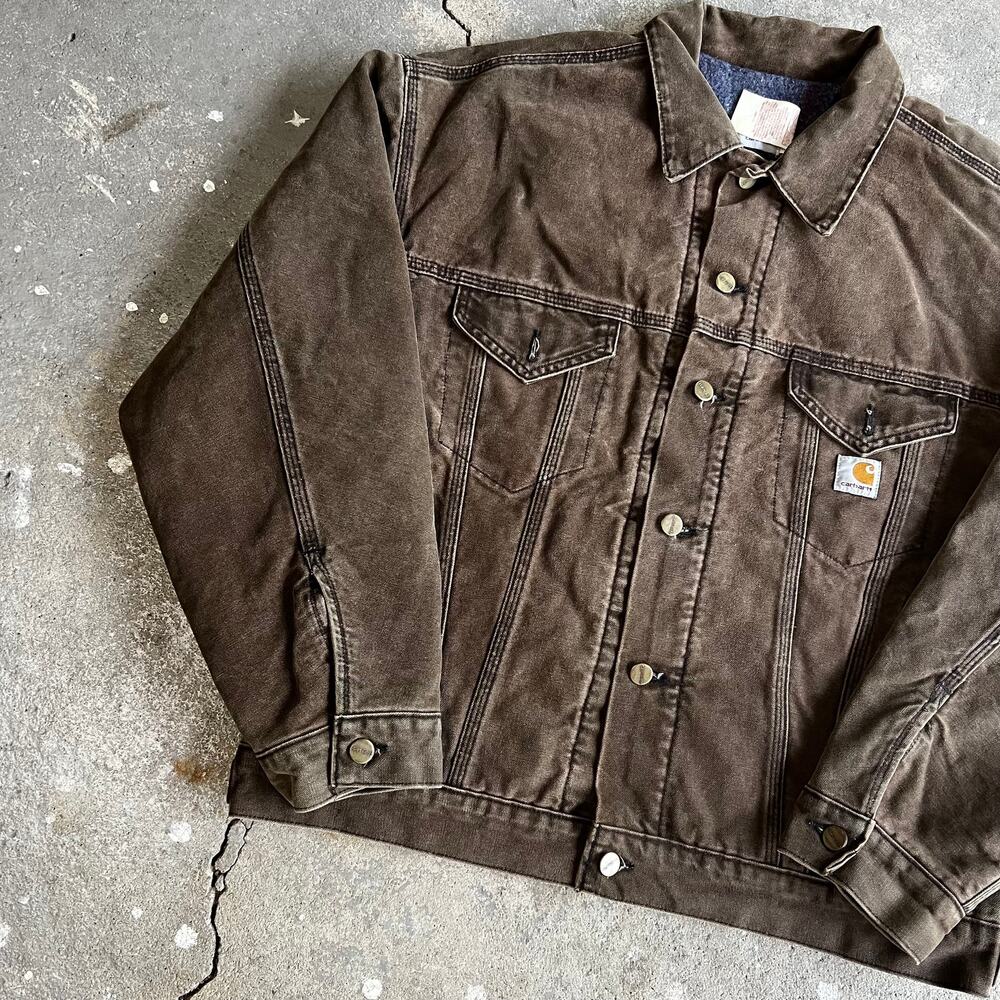 Carhartt JB182 brown trucker work wear jacket - Picture 2 of 7